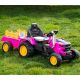 PREMIUM STIL Dečiji traktor sa prikolicom i daljinskim roze - EP3083552