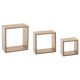 FIVE Zidna polica kocka 3 kom 15x9x15; 20x9x20; 25x9x25 cm mdf natural - 138956C-1