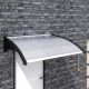 SUPERGARDEN Nadstrešnica 100x100cm Crna Providna 5mm Leksan - 1393-1