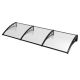 SUPERGARDEN Nadstrešnica 270x100cm Crna Providna 5mm Leksan - 1395-1-1