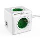 ALLOCACOC DESIGNNEST PowerCube Extender produžni kabl sa 4 utičnice 1402GN/DEEUPC, zeleni - 1402GN-DEEUPC