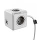 ALLOCACOC DESIGNNEST PowerCube Extender produžni kabl sa 4 utičnice 1402GY/DEEUPC, sivi - 1402GY-DEEUPC