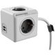 ALLOCACOC DESIGNNEST PowerCube Extender USB 4 x Šuko + USB-5V/2.1A, 1407/DEEUPC, 3m - 1407-DEEUPC