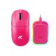 Bežični gaming miš MCHOSE A7 V2 Ultra Plus Rose Red PAW 3950 Omron Mechanical MC-A7V2-11 - EP3186128