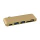 LC POWER USB Tip-C Hub, 2x USB 3.0 + 1x Tip-C port za punjenje, 1x čitač kartice (LC-HUB-C-MULTI-2G) - 144696