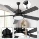 TIMELESS TOOLS Plafonski luster ventilator na daljinski Crni - 1462