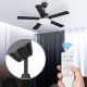 TIMELESS TOOLS Plafonski luster ventilator na daljinski Crni - 1462