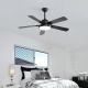 TIMELESS TOOLS Plafonski luster ventilator na daljinski Crni - 1462