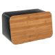 FIVE Kutija za hleb i daska za sečenje 37x22,5x23,5cm metal/drvo crna - 151193