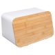 FIVE Kutija za hleb sa daskom za sečenje 37x22,5x23,5cm metal/drvo bela - 151193A