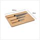FIVE Daska sa 3 noža 35x25x4cm, bambus - 151484-1