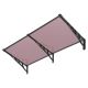 SUPERGARDEN Nadstrešnica ravna 200x90 Crna Bronza 5mm Leksan - 1514-1-1-1-1-1-1