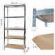 MALATEC Metalna montažna polica 220x100x45cm 875kg - 1518-1