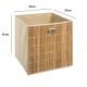 FIVE Kutija za odlaganje 31x31x31cm pp/bambus/metal natural - 155967A