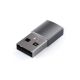 SATECHI Adapter aluminum Type-A to Type-C, siva - 158603