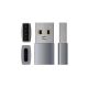 SATECHI Adapter aluminum Type-A to Type-C, siva - 158603