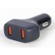 GEMBIRD Brzi auto punjač 2xUSB TA-U2QC3-CAR-01 QC3.0, 36W, crna - 158679