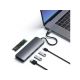 SATECHI Aluminium USB-C Hybrid Multiport adapter, siva - 158937