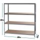 SuperHome 160x160x40cm 4x175kg Metalna Montažna Polica - 1593
