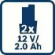 BOSCH set akumulatora 2x GBA 12V 2.0Ah + 1x punjač GAL 12V-40 - (1600A019R8) - 1600A019R8