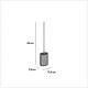 FIVE Četka za WC šolju sa držačem 53x11.4x7.5cm Silifix, siva - 161011E