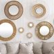 ATMOSPHERA Ogledalo set 3/1 27x3cm mdf/staklo bež - 162204A