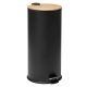 FIVE Kanta za smeće na pedalu 30 L metal/bambus crna - 164646A