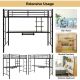 Izdignuti krevet sa radnim stolom 200x90x180cm - 1675-1-1-1