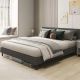 Tapaciran Krevet sa Drvenim Letvicama 200x180cm - 1677-1-1