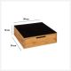 FIVE Kutija za kapsule kafe sa fiokom 30x30x10cm, bambus/crna - 167753-1