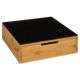 FIVE Kutija za kapsule kafe sa fiokom 30x30x10cm, bambus/crna - 167753-1