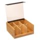 FIVE Kutija za čajeve 21.8x21x10cm, bambus/crna - 167754-1