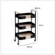 FIVE Polica sa točkićima Blackwood 45.5x28.5x75, metal/crna - 167789-1