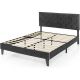 Tapaciran Krevet sa Drvenim Letvicama 200x180cm - 1677-1-1