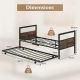 Metalni krevet samac sa pomoćnim krevetom 200x90cm - 1678-1