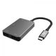 CELLY USB-C Hub 4xUSB-A port, siva - 77103-1