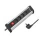 LOGILINK Produžni kabl 4 mesta, 2 USB, prekidač, stalak, 1.5m, aluminium (4798) - 171294