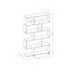 HANAH HOME Polica za knjige Nilufer Walnut - 171755