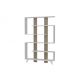 HANAH HOME Polica za knjige Rain White Walnut - 171771
