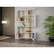 HANAH HOME Polica za knjige Rain White Walnut - 171771