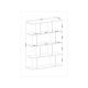 HANAH HOME Polica za knjige Harmon Anthracite White - 171989