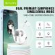 BAVIN Earbuds Wireless slušalice + kabl type-C bela - 90211