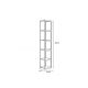HANAH HOME Polica za knjige Texas White Ud - 172305