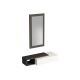 HANAH HOME Zidna polica sa ogledalom Vien, antracit/bela - 172430