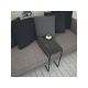 HANAH HOME Sto sa točkićima Callen Black Marble - 172459