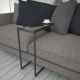 HANAH HOME Sto sa točkićima Callen Black Marble - 172459