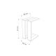 HANAH HOME Pomoćni stočić Muju Oak Anthracite Oak - 172482