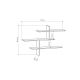 HANAH HOME Zidna polica Leo Anthracite - 172603