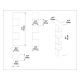 HANAH HOME Zidna polica Desaldo Walnut - 172710