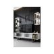 HANAH HOME TV polica Gold Line White Black - 172757